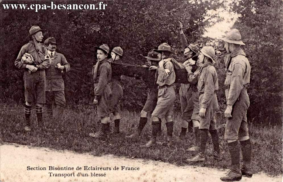 Section Bisontine de Eclaireurs de France - Transport d un blessé